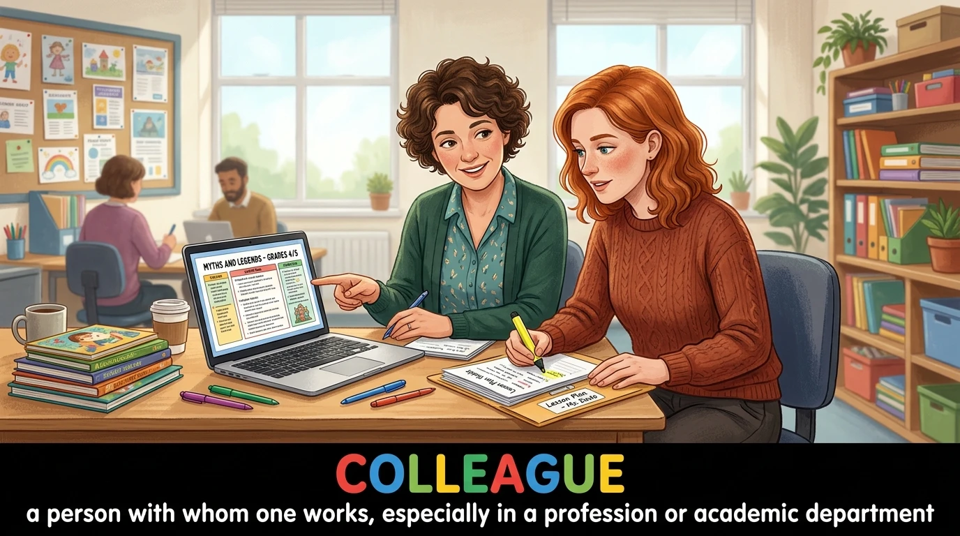 English Illustration for colleague